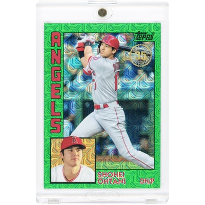 Shohei Ohtani Los Angeles Angels 2019 Topps Update Silver Pack 1984 Topps Design Green Refractor #T84U-2 #99/99 Card 