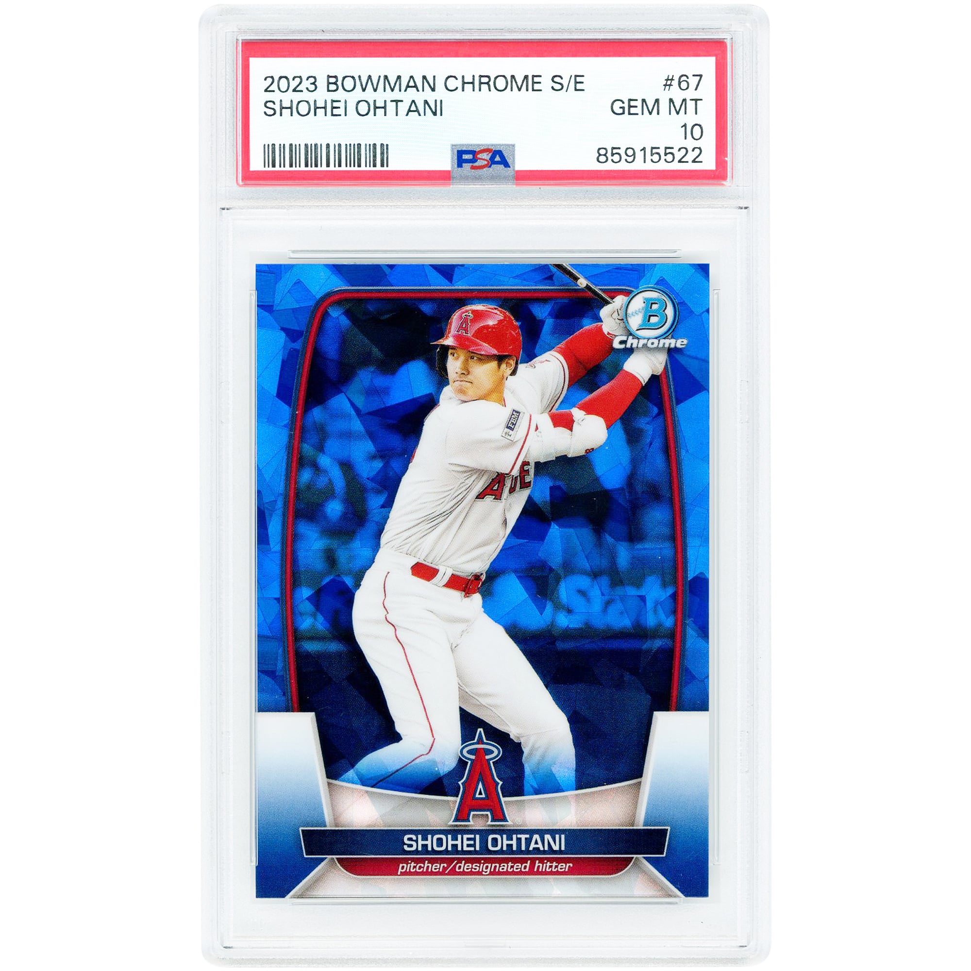 Shohei Ohtani Los Angeles Angels 2023 Bowman Chrome Sapphire #67 