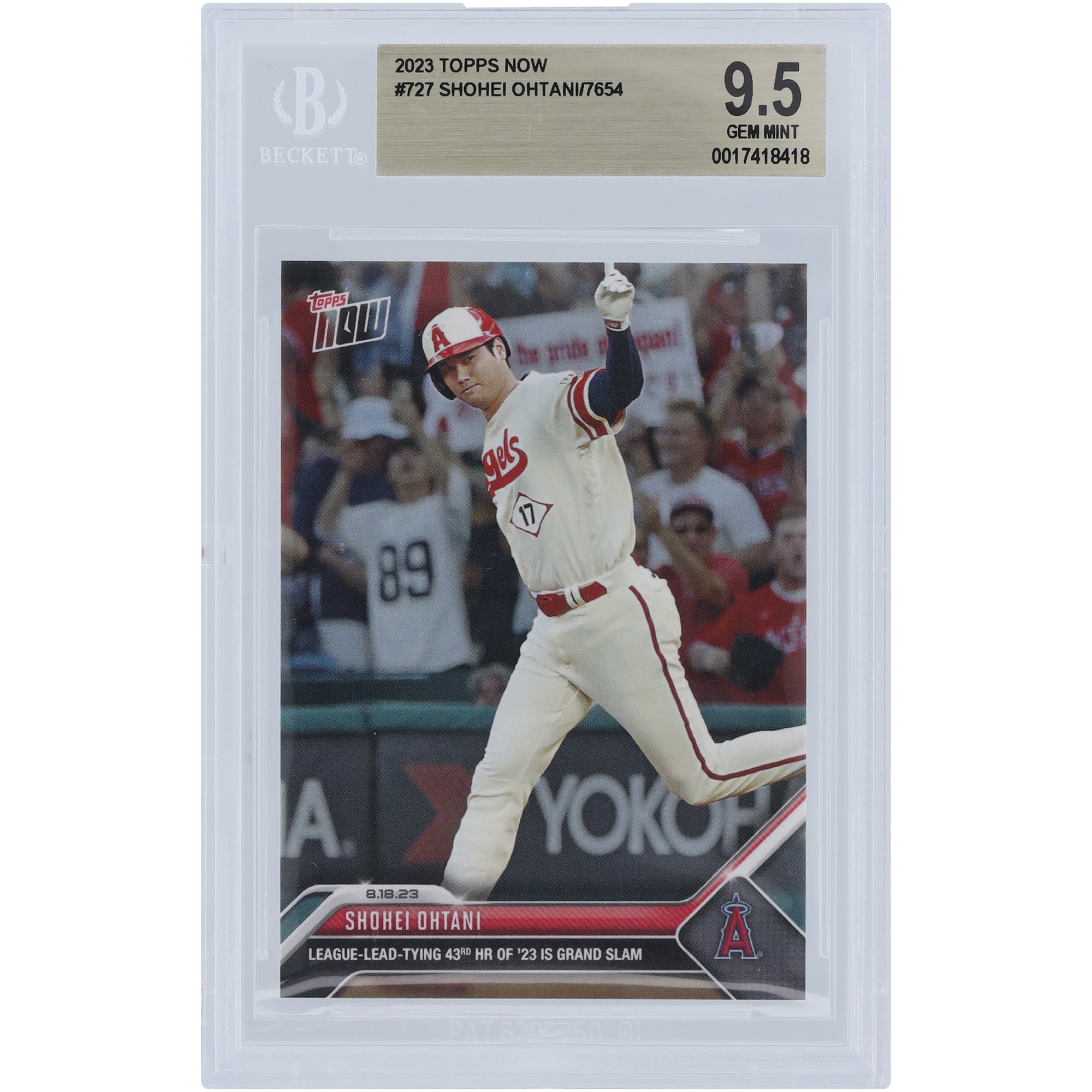 Shohei Ohtani Los Angeles Angels 2023 Topps Now League Lead Tying 