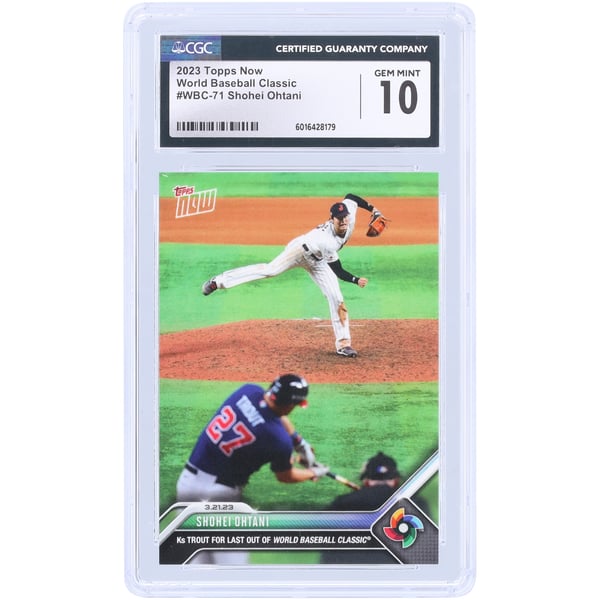 Shohei Ohtani Team Japan 2023 Topps Now Ks Trout For Last Out Of 
