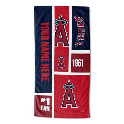 Los Angeles Angels The Northwest Group 30'' x 60'' Colorblock Personalized Beach Towel