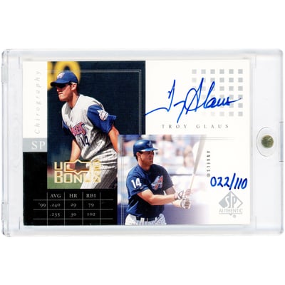 Troy Glaus Los Angeles Angels Autographed 2003 Upper Deck UD Bonus SP Authentic Chirography #TG1 #22/110 Card 