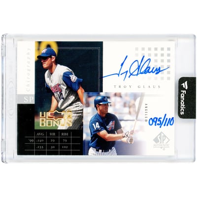 Troy Glaus Los Angeles Angels Autographed 2003 Upper Deck UD Bonus SP Authentic Chirography #TG1 #95/110 Card 