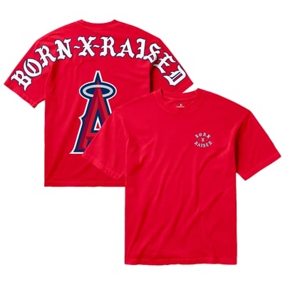 Los Angeles Angels Born x Raised Unisex Eyebuster T-Shirt - Red