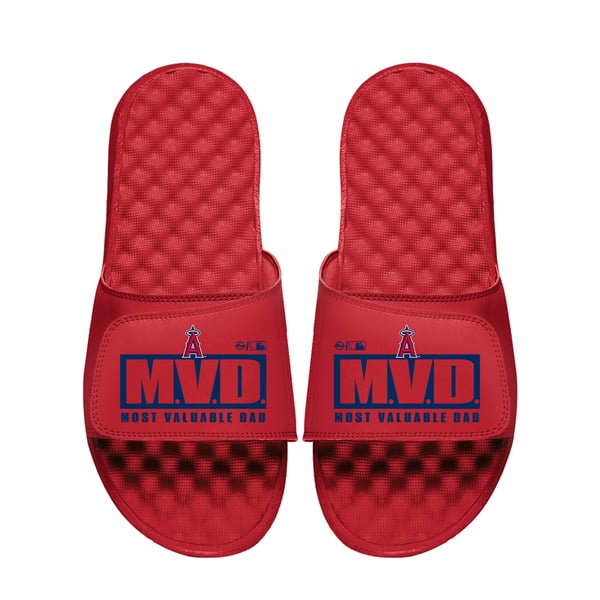 ISlide Los Angeles Angels MLB Camo Slide Sandals Red Blue White Mens Size 11/12 ISlide USA - Los Angeles Angels MLB Custom Slide Sandals main image 4
