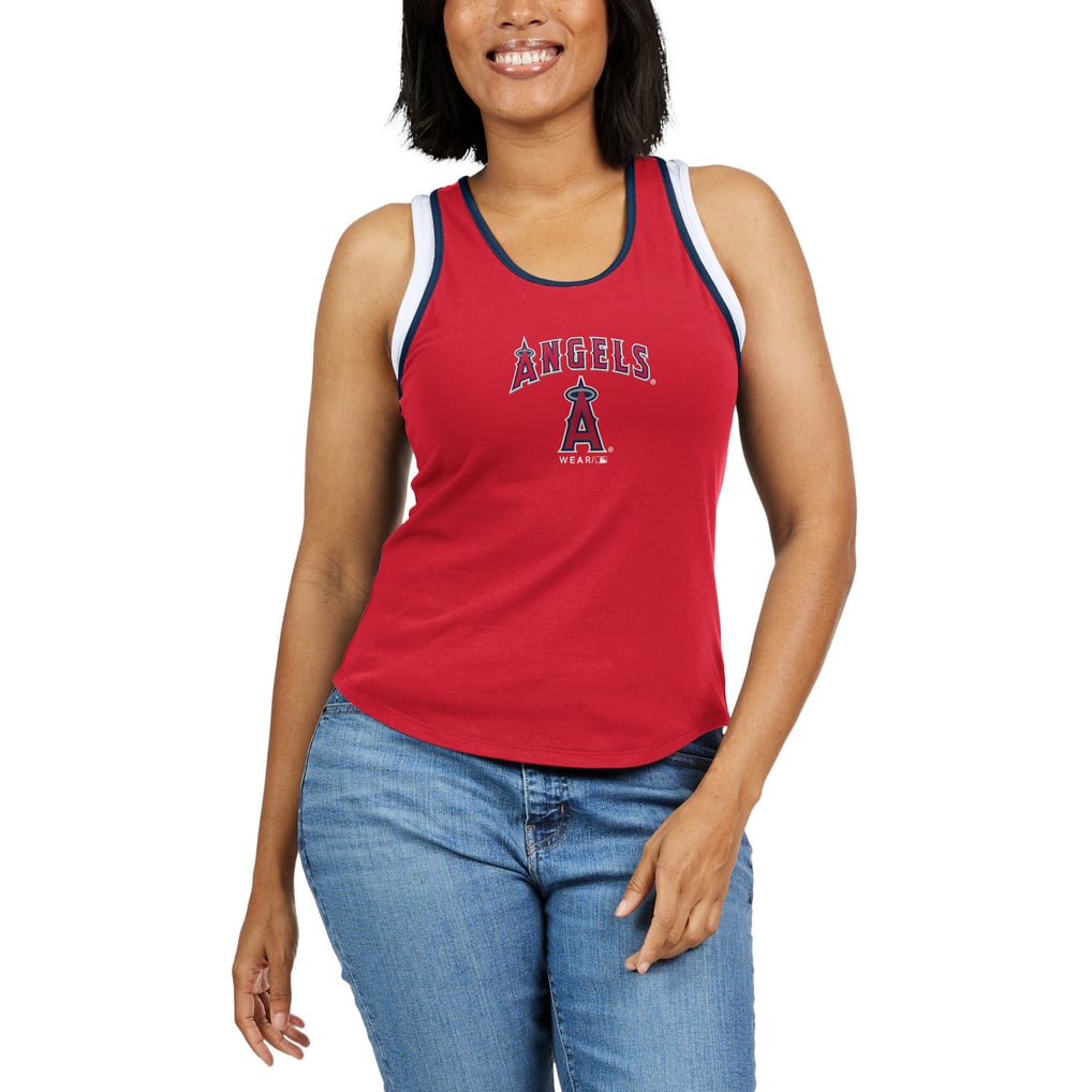 Women's Los Angeles Angels WEAR by Erin Andrews Red Colorblock ...