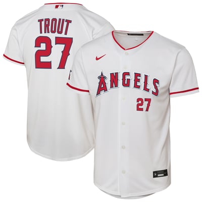 Mike Trout Los Angeles Angels Nike Youth Home Stadium Jersey - White