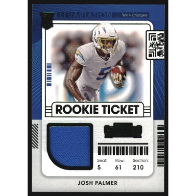 2021 Panini Contenders Rookie Ticket Swatches Variation #24 Josh Palmer