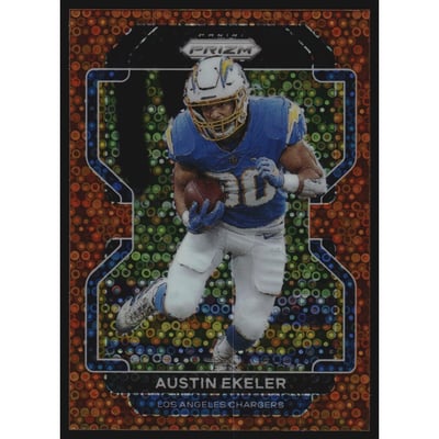 2021 Panini Prizm Prizms Orange Disco #170 Austin Ekeler