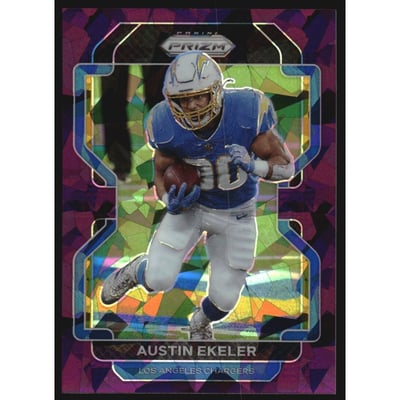 2021 Panini Prizm Prizms Purple Ice #170 Austin Ekeler