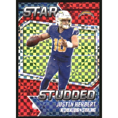 2021 Rookies and Stars Star Studded Red Plaid #18 Justin Herbert