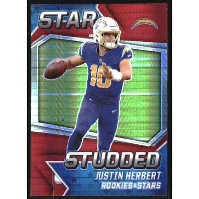 2021 Rookies and Stars Star Studded Red Prizm #18 Justin Herbert