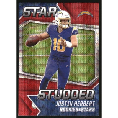 2021 Rookies and Stars Star Studded Red Wave #18 Justin Herbert