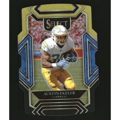 2021 Select Prizm Black and Gold Die Cut #219 Austin Ekeler