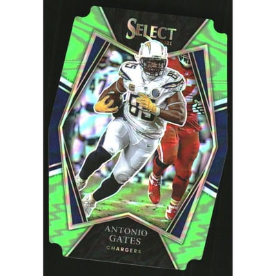 2021 Select Prizm Neon Green Die Cut #138 Antonio Gates