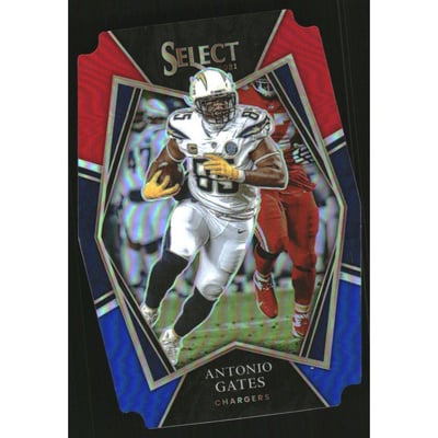 2021 Select Prizm Red and Blue Die Cut #138 Antonio Gates