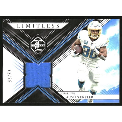 2022 Limited Limitless Materials Silver Spotlight #1 Austin Ekeler
