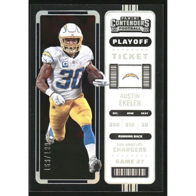 2022 Panini Contenders Playoff Ticket #73 Austin Ekeler