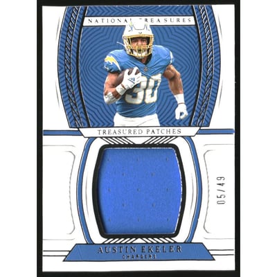 2022 Panini National Treasures Treasured Patches #29 Austin Ekeler