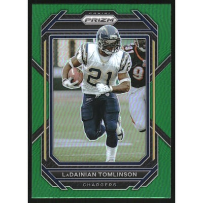 2022 Panini Prizm Prizms Green #157 LaDainian Tomlinson