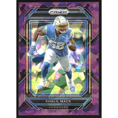 2022 Panini Prizm Prizms Purple Ice #154 Khalil Mack