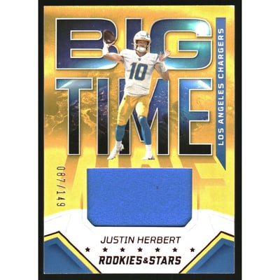 2022 Rookies and Stars Big Time Materials #5 Justin Herbert/149
