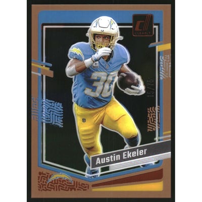 2023 Clearly Donruss Orange #28 Austin Ekeler