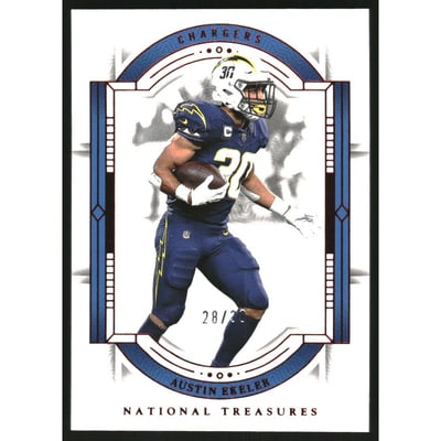 2023 Panini National Treasures Jersey Number Red #56 Austin Ekeler/30