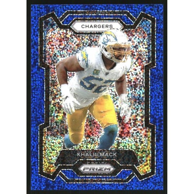 2023 Panini Prizm Prizms Blue Sparkle #160 Khalil Mack