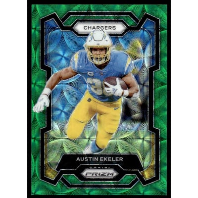 2023 Panini Prizm Prizms Green Scope #153 Austin Ekeler