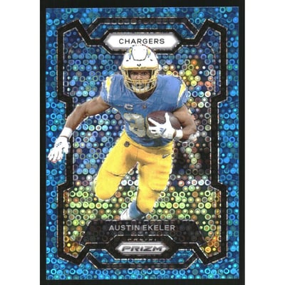 2023 Panini Prizm Prizms No Huddle Blue #153 Austin Ekeler