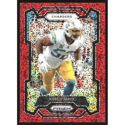 2023 Panini Prizm Prizms Red Sparkle #160 Khalil Mack