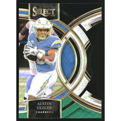 2023 Select Prizm Black and Green Die Cut #169 Austin Ekeler
