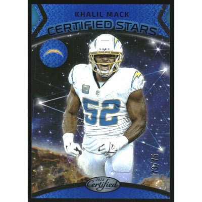 2024 Certified Certified Stars Mirror Blue #16 Khalil Mack
