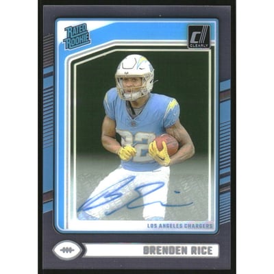 2024 Clearly Donruss Clearly Rated Rookie Autographs #99 Brenden Rice