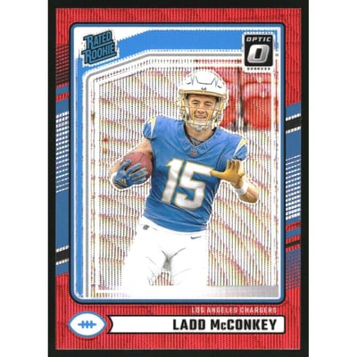 2024 Donruss Optic Rated Rookies Preview Red Wave #328 Ladd McConkey