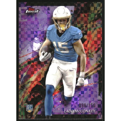 2024 Finest Purple Checkerboard Refractors #86 Ladd McConkey
