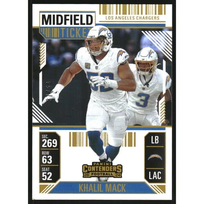 2024 Panini Contenders Midfield Ticket #57 Khalil Mack