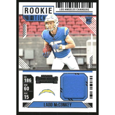 2024 Panini Contenders Rookie Ticket Swatches #24 Ladd McConkey