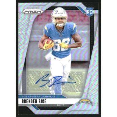 2024 Panini Prizm Autographs Prizms Silver #313 Brenden Rice
