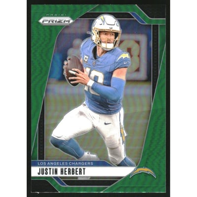 2024 Panini Prizm Prizms Green #157 Justin Herbert