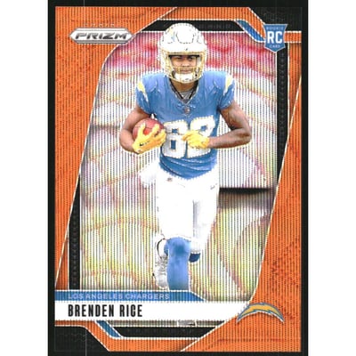 2024 Panini Prizm Prizms Orange Wave #313 Brenden Rice
