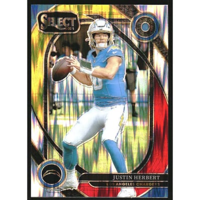 2024 Select Prizm Red and Yellow Shock #232 Justin Herbert