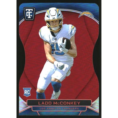 2024 Totally Certified Mirror Platinum Red Die Cut #154 Ladd McConkey