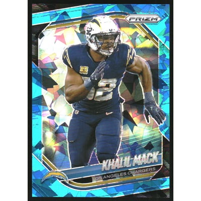 2025 Panini Prizm Prizms Blue Ice #161 Khalil Mack
