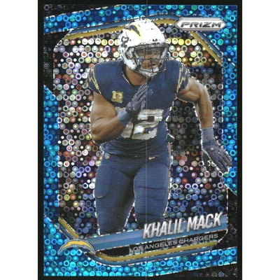 2025 Panini Prizm Prizms No Huddle Blue #161 Khalil Mack