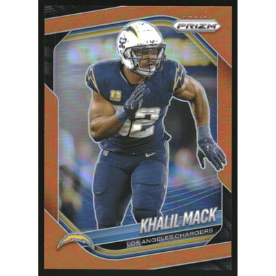 2025 Panini Prizm Prizms Orange #161 Khalil Mack