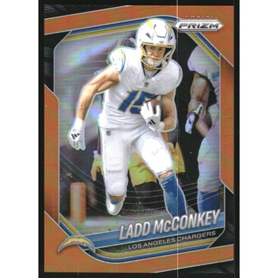 2025 Panini Prizm Prizms Orange #18 Ladd McConkey