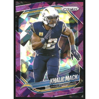 2025 Panini Prizm Prizms Purple Ice #161 Khalil Mack