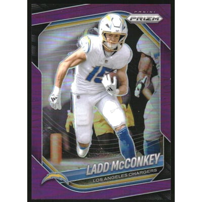 2025 Panini Prizm Prizms Purple #18 Ladd McConkey